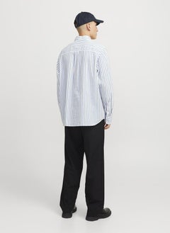 JACK & JONES JPRBLULIAM DOBBY STRIPE L/S SHIRT  - Image 2