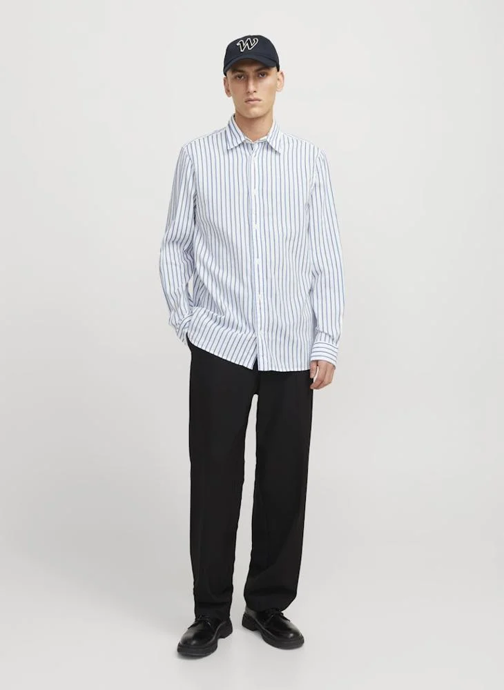 JACK & JONES JPRBLULIAM DOBBY STRIPE L/S SHIRT