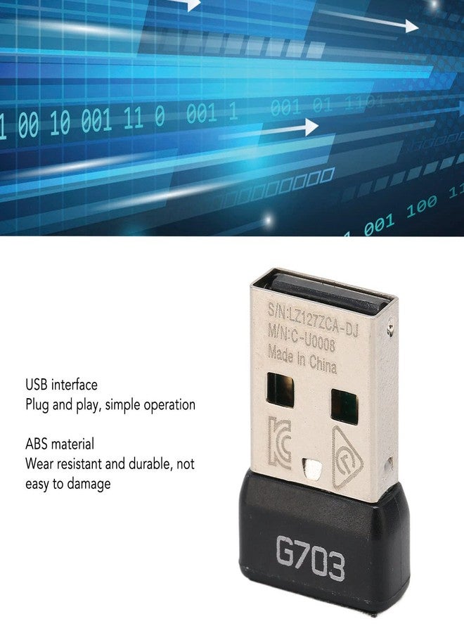 Zopsc جهاز استقبال USB لجهاز Logitech G703 لفأرة LIGHTSPEED، محول استقبال فأرة بتردد 2.4 جيجاهرتز، جهاز استقبال موحد لفأرة الألعاب، لفأرة الألعاب - Image 3