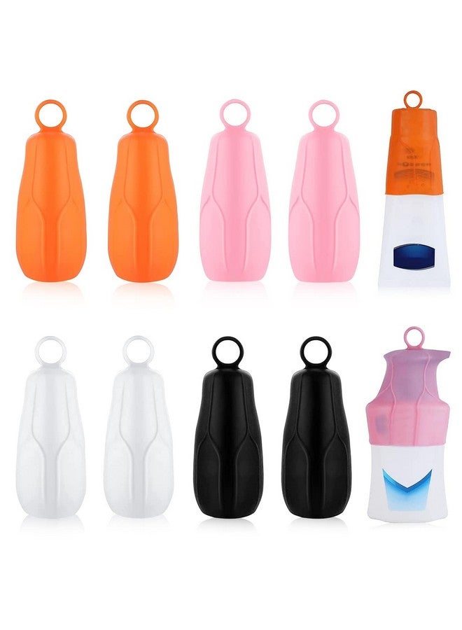 MAYCREATE¬Æ 8pcs Silicone Elastic Sleeves for Travel Bottles for Toiletries Kit, Reusable Leakproof Cover for Travel Bottle, Toiletry Bottles Sleeve Travel Accessories with Loop Handles - Image 1