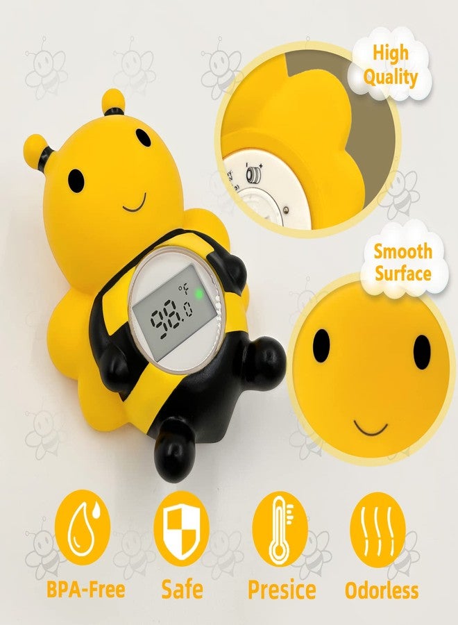 IOG Baby Bath Thermometer Floating Toy - CPC Certified | IP68 Waterproof Water Temperature Thermometer for Bathtub, Tub Toy Gift for Newborn Baby Shower, Infants, Toddlers, Kids (Bee) - Image 2