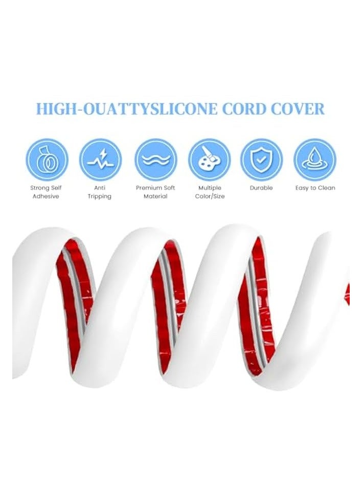 erorex Floor Cord Cover Cable Cavity, 2M Self Adhesive Cord Hider, Wall Cord Hider for Wires, PVC Cable Cable Management Wire Cover for Home, Office, Garage & Gym  - Image 3