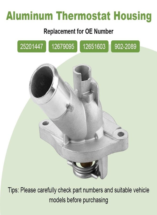 WMPHE Aluminium Engine Coolant Thermostat Housing Replacement for 902-2089, Compatible with Buick Envision Regal Cadillac ATS CT6 Chevy Camaro Blazer Malibu Traverse GMC Acadia Terrain 2013-2022 - Image 4