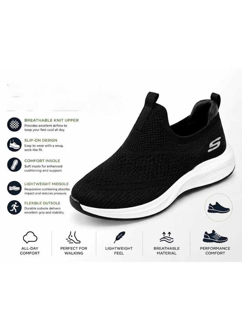 Men's/Women's41  Casual Slip-On Sneakers - Lightweight, Breathable Mesh Walking Shoes with Comfortable Sole