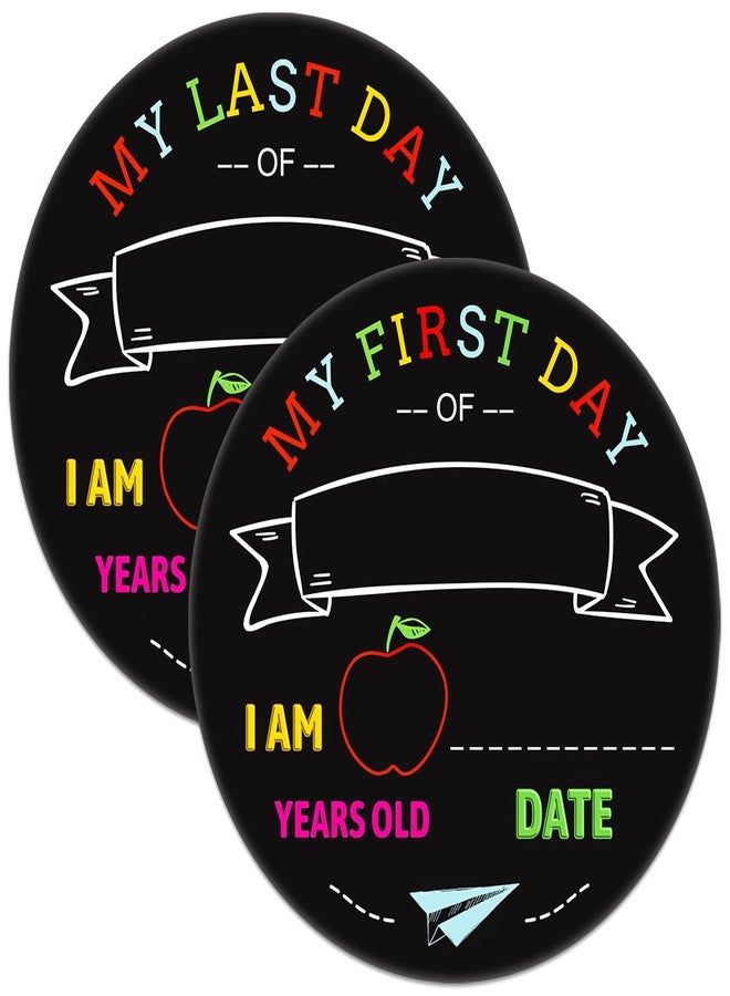 JUESMOS First & Last Day of School Chalkboard 10.2" Double Sided Back to School Board Sign for Kids Girls Boys Reusable 1st Day of Preschool Kindergarten 1st Grade Photo Props Supplies Decoration - Image 1
