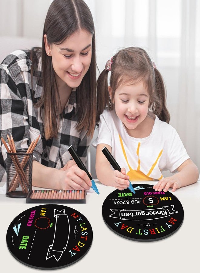 JUESMOS First & Last Day of School Chalkboard 10.2" Double Sided Back to School Board Sign for Kids Girls Boys Reusable 1st Day of Preschool Kindergarten 1st Grade Photo Props Supplies Decoration - Image 5