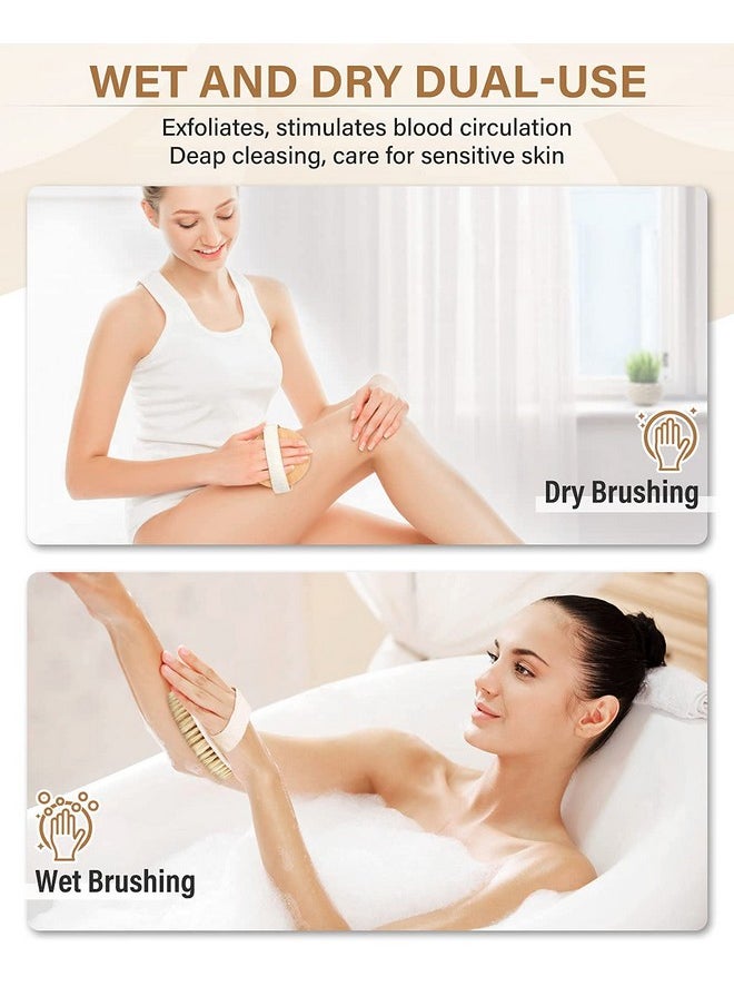 POPCHOSE - Dry Brushing Body Brush Popchose Exfoliating Body Brush For Beautiful Skin Body Scrubber For Cellulite And Lymphatic Drainage Blood Circulation Improvement With Natural Bristles Massage Nodules - Image 1