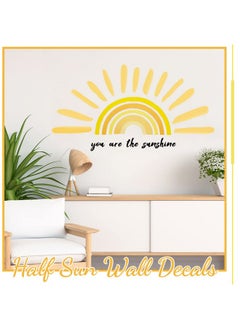 Henoyso Boho Sun Wall Decals You Are The Sunshine Wall Stickers Rainbow Wall Decals Large Half Sun Wall Decor Decals For Nursery Bedroom Classroom Wall Stickers Murals Decorations  - Image 4