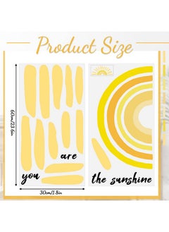 Henoyso Boho Sun Wall Decals You Are The Sunshine Wall Stickers Rainbow Wall Decals Large Half Sun Wall Decor Decals For Nursery Bedroom Classroom Wall Stickers Murals Decorations  - Image 2