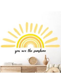 Henoyso Boho Sun Wall Decals You Are The Sunshine Wall Stickers Rainbow Wall Decals Large Half Sun Wall Decor Decals For Nursery Bedroom Classroom Wall Stickers Murals Decorations  - Image 5
