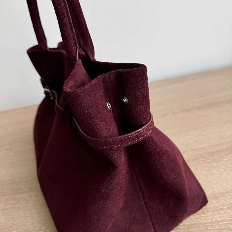 Suede Large-Capacity Briefcase Handbag Women'S Retro Commuter Bag Arrow Bag Women'S Tote Large Storage - Image 5