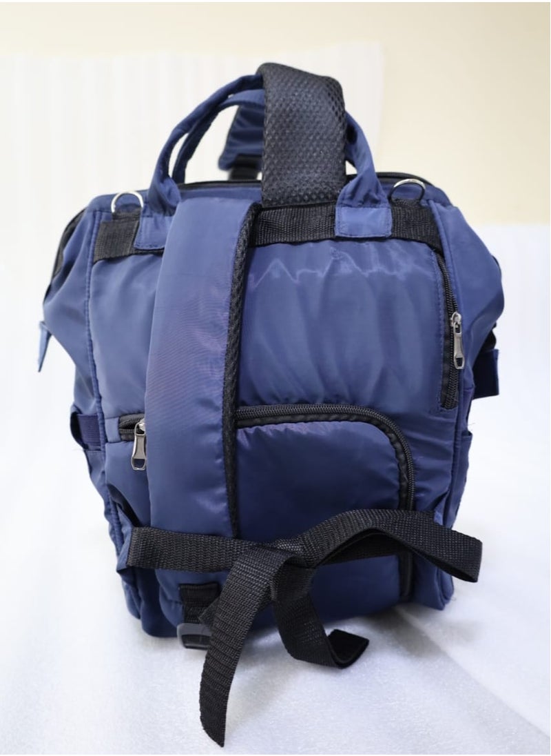 Baby diaper bag, waterproof, suitable for carrying all baby items, with an attractive design and high quality (Blue