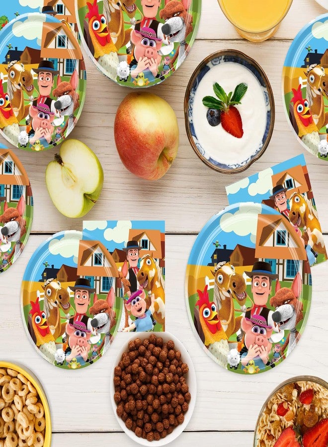 Bahteliv 40Pack Lai Granja De Zenoon Party Supplies include 20 plates, 20 napkins for The De Zenoon birthday party decoration - Image 3