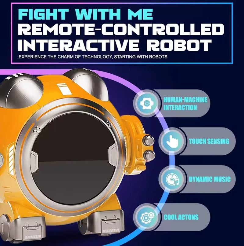 AT008- SMART ROBOT WITH REMOTE ORANGE COLOR - Image 2