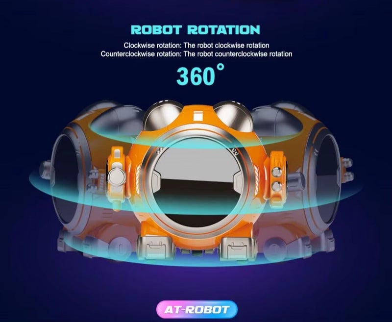 AT008- SMART ROBOT WITH REMOTE ORANGE COLOR - Image 5