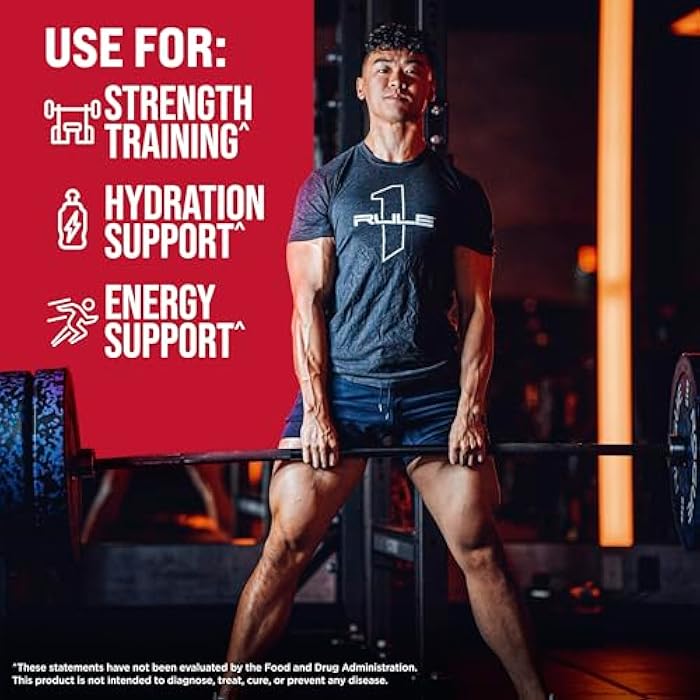 Rule 1 Proteins Rule 1 Charged Creatine - Multi-Function Workout Supplement with Creatine, Electrolyte, and Energy Blends for Intensity, Performance, & Hydration Support (30 Servings, Snow Cone) - Image 4