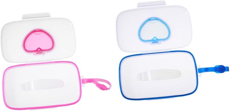 Portable Wipes Case 2 Pack Lightweight Holder For Stroller Diaper Bag Travel - Image 1