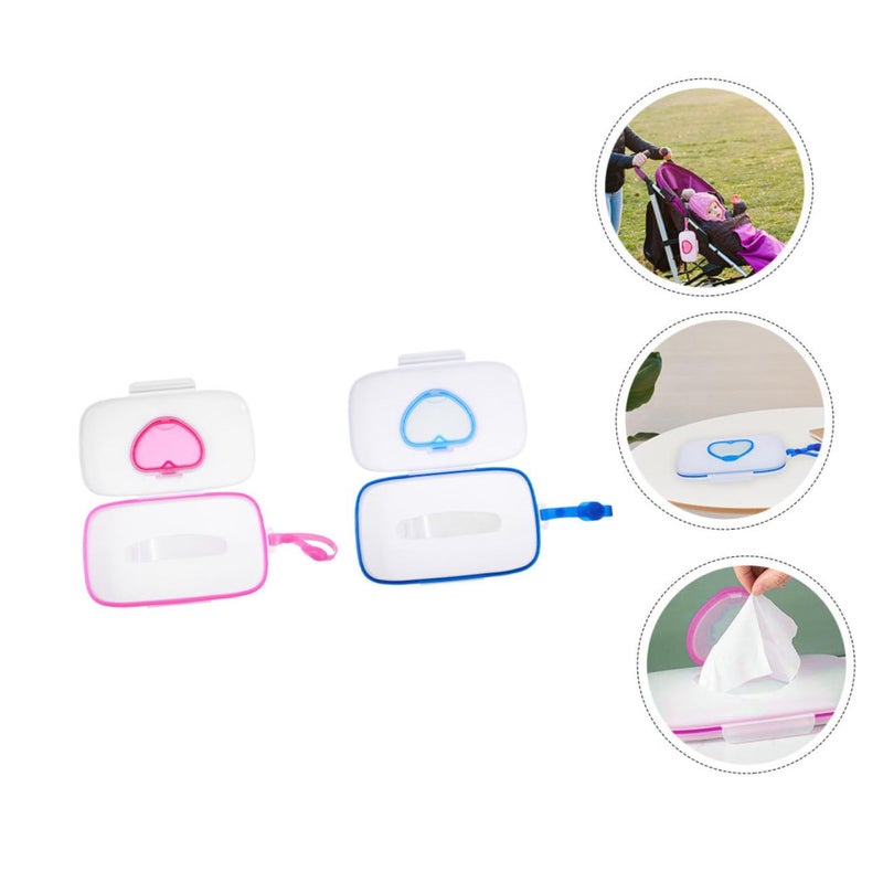 Portable Wipes Case 2 Pack Lightweight Holder For Stroller Diaper Bag Travel - Image 5