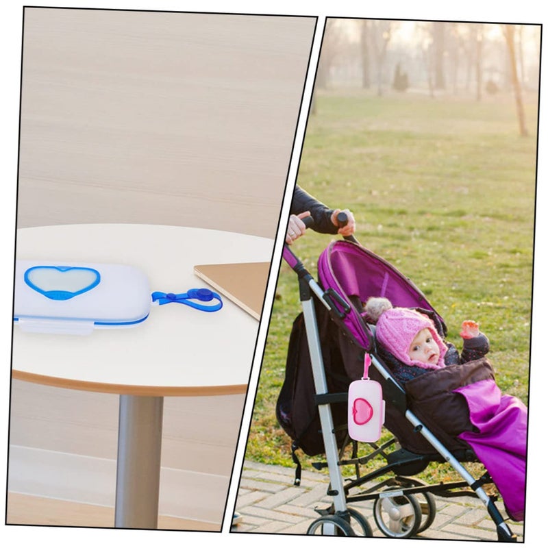 Portable Wipes Case 2 Pack Lightweight Holder For Stroller Diaper Bag Travel - Image 4