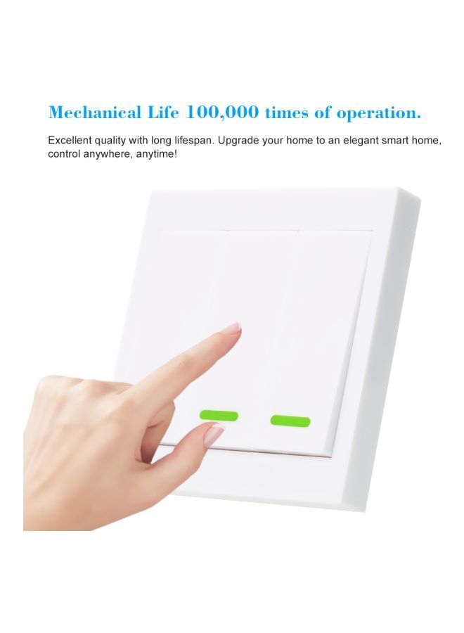 NIBEMINENT Push Button 3 Gang Remote Controller Transmitter With Stickers White - Image 2