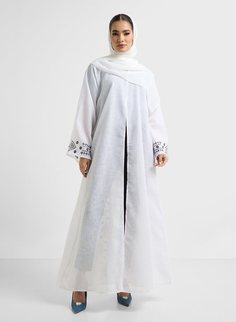 Khizana Abaya With Black Pleat With Sheila  - Image 1
