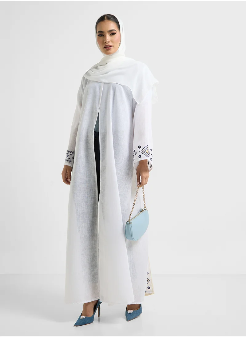 Khizana Abaya With Black Pleat With Sheila