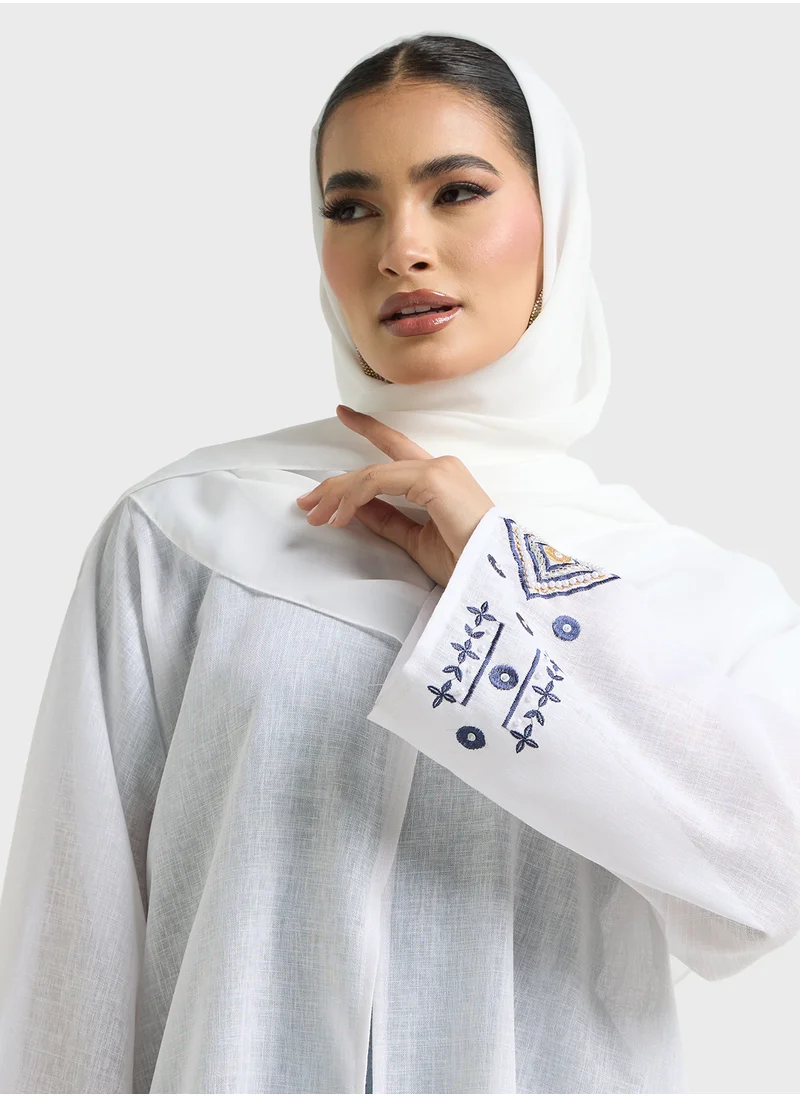 Khizana Abaya With Black Pleat With Sheila