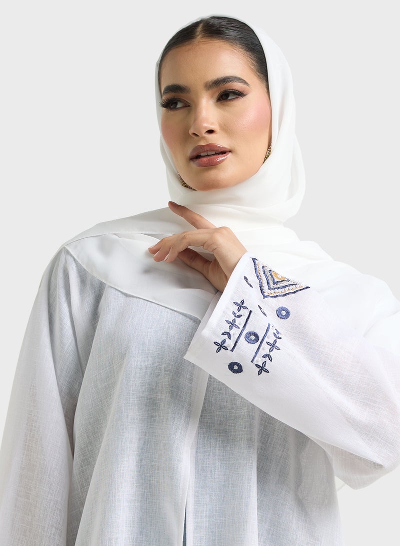 Khizana Abaya With Black Pleat With Sheila  - Image 4