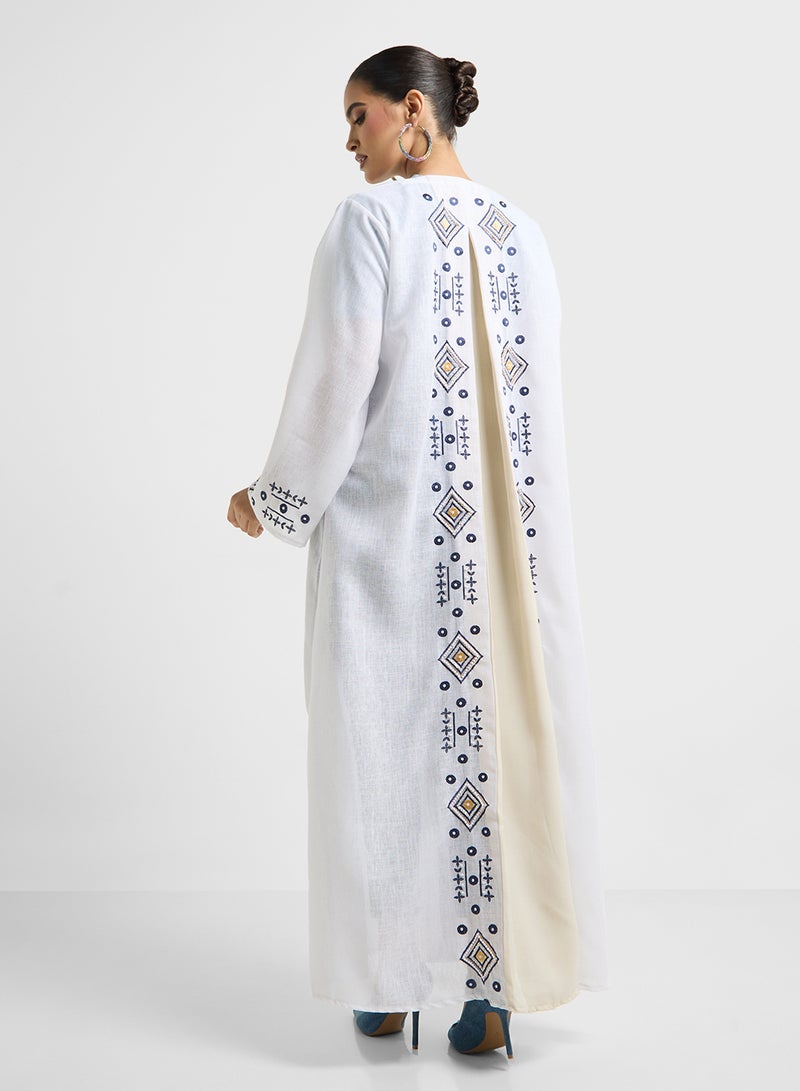 Khizana Abaya With Black Pleat With Sheila  - Image 2