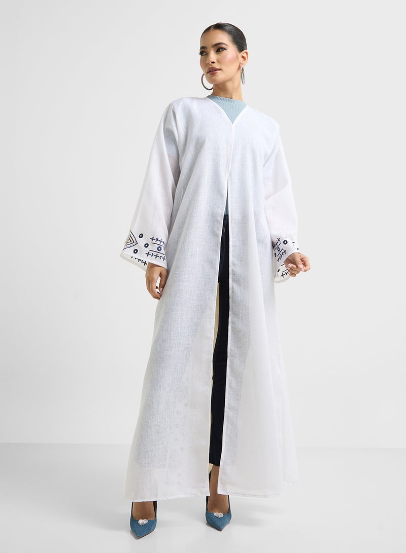 Khizana Abaya With Black Pleat With Sheila  - Image 3