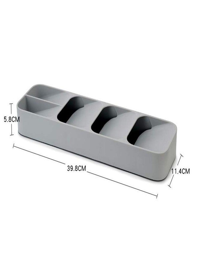 MOSHTU Cutlery Divider Box Drawer Spoon Organizer Kitchen Drawer Organizer Tray Rack Shelf Spoon Fork Cutlery Rack Divider Box (Multi Color) - Image 5