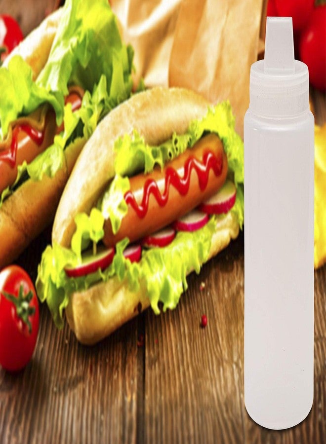 THW® 473 ML 16 oz Plastic Squeeze Bottles For CHEESE BLEND Ketchup Mustard Mayo Hot BBQ Sauce Dressing, Clear- Pack of 4 Pieces - Image 3