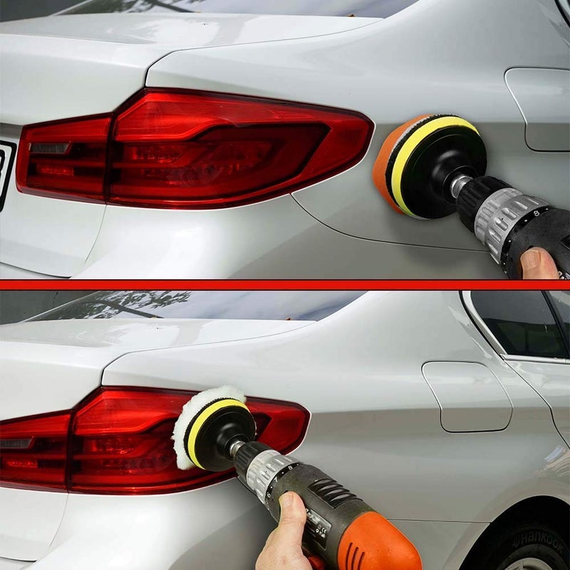 DIY Crafts DIY Crafts 12 Pcs 5 INCH Buffing Pads Polishing Pad Kit Buffer for Car Detailing Polishing Wheel for Drill Car Polishers and Buffers Kit for Sanding Polishing Waxing Sealing Glaze 5inch  - Image 3
