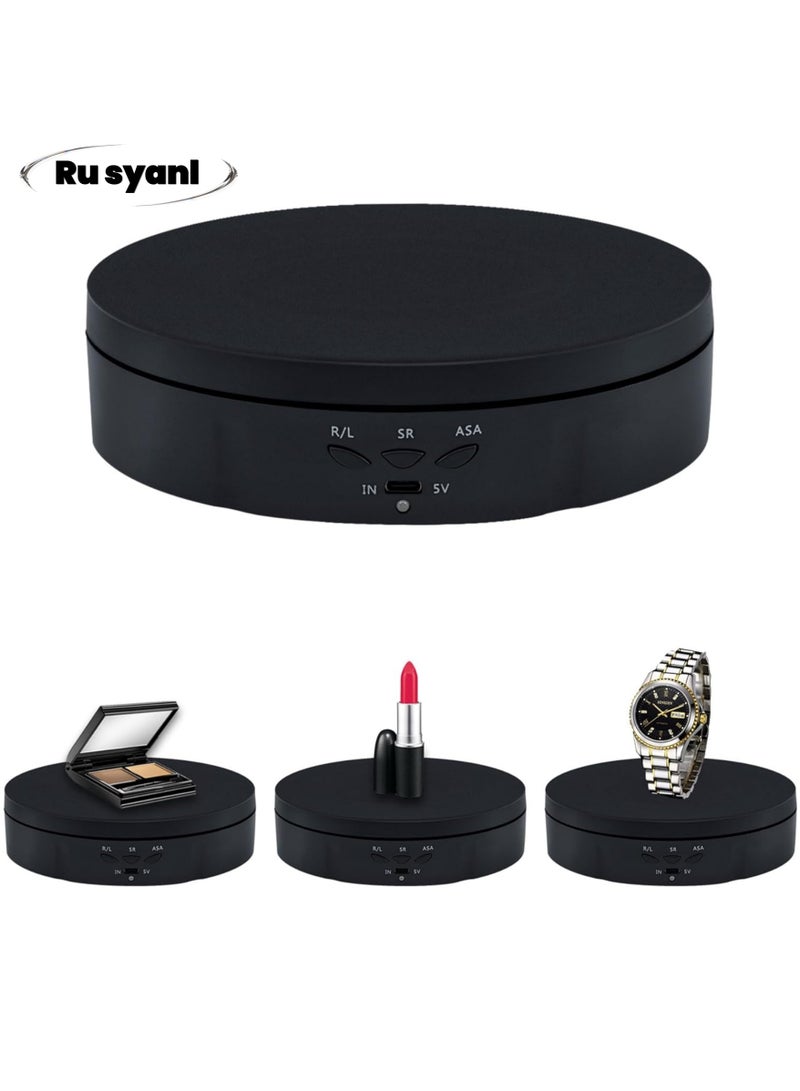 رو سيانل قاعدة عرض دوارة 360 درجة بمحرك كهربائي مع كابل USB لتصوير المنتجات والعروض التقديمية - Image 1