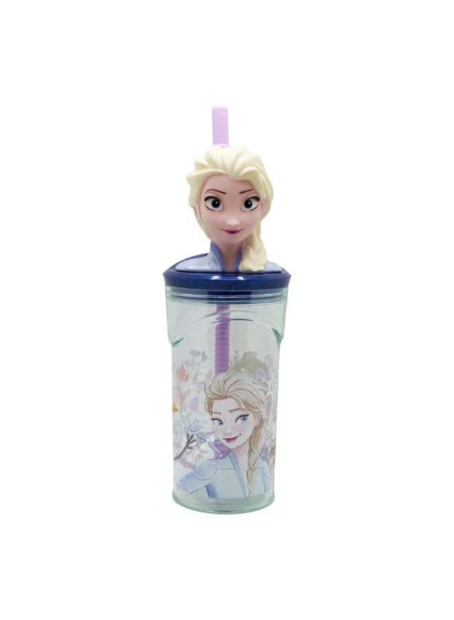 STOR Frozen Snowy Tale 3D Figurine Drinking Tumbler with Straw Multicolour 360 ml 81066 - Image 1