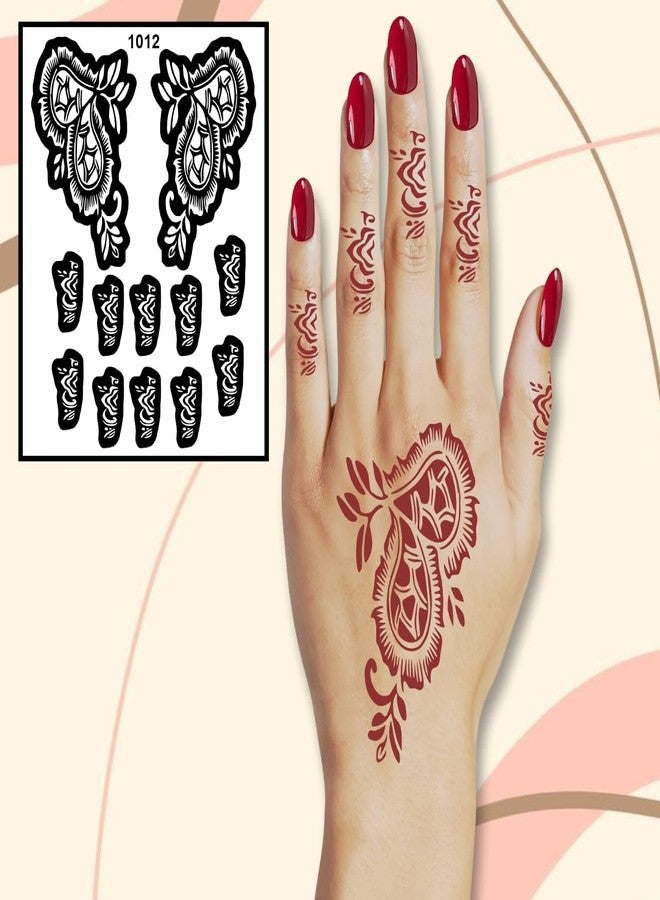 ORDERSHOCK Classic Paisley Mehndi Stencil Sticker for Traditional Art - Image 4