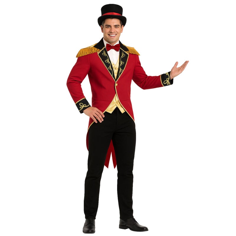 fun shack Ringmaster Costume for Men Circus Outfit Carnival Costume for Men halloween costumes for adults L