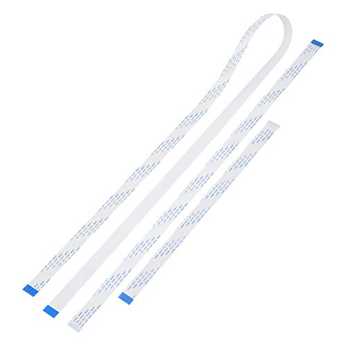 Walfront 3pcs 15 Pin 30cm 50cm 100cm FFC Ribbon Flexible Flat Cable for Camera Pi Camera Cable Long Extension Flexible Ribbon Cable - Image 1