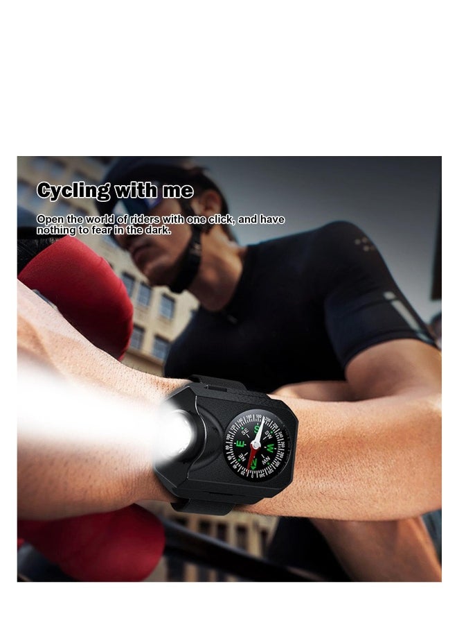 Generic Rechargeable Waterproof Wrist Flashlight for Running, Outdoor Activities, and Night Walking - Lightweight Hands-Free Flashlight Watch for Enhanced Visibility.  - Image 2
