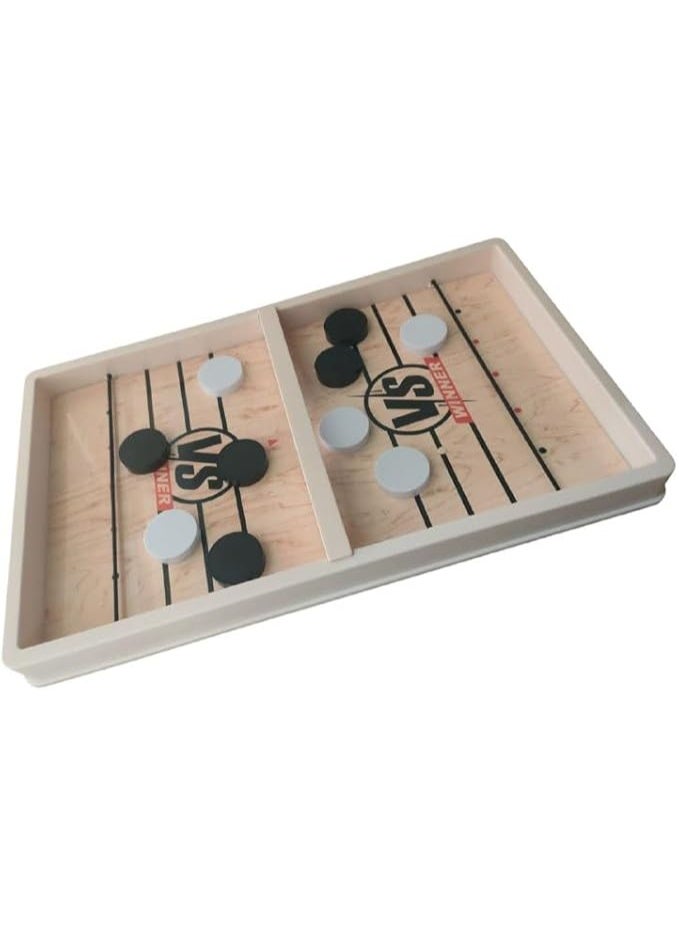 Spaceshoop Large Fast Puck Game, Fast-Paced Board Games for a Family Game or a Party with Friends, Hockey Table Game Rapid Sling Table Battle Speed String Puck Game  - Image 1