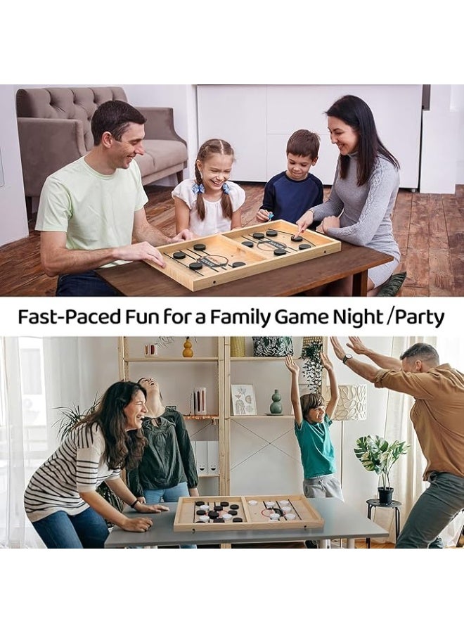 Spaceshoop Large Fast Puck Game, Fast-Paced Board Games for a Family Game or a Party with Friends, Hockey Table Game Rapid Sling Table Battle Speed String Puck Game  - Image 3
