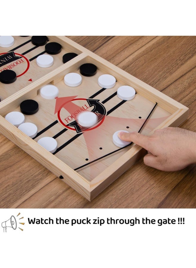 Spaceshoop Large Fast Puck Game, Fast-Paced Board Games for a Family Game or a Party with Friends, Hockey Table Game Rapid Sling Table Battle Speed String Puck Game  - Image 2