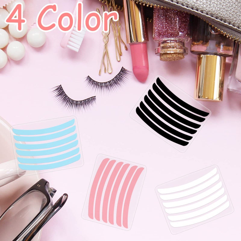 CANIPHA 24Pcs Lash Lift Rods Ribbon Kit, Reusable Lash Lift Pads Lash Lift Tool, Soft Pads Silicone Perm Ribbon Eyelash Lifting Compensator, Eyelash Tapes Makeup Beauty Tools for Eyelashes Lifting (4 Colors) - Image 3
