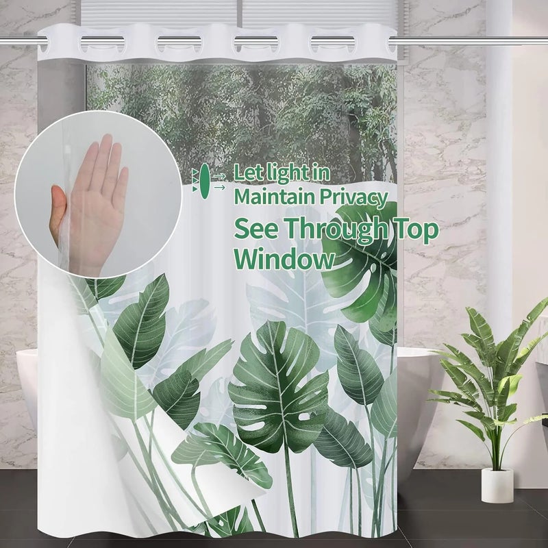 Bluejw Telescopic Shower Curtain Rod, Adjustable Bathroom Curtain Pole, Tension Rod Toliet Bath Curtain Rods with Free Shower Curtain Rings - Image 5