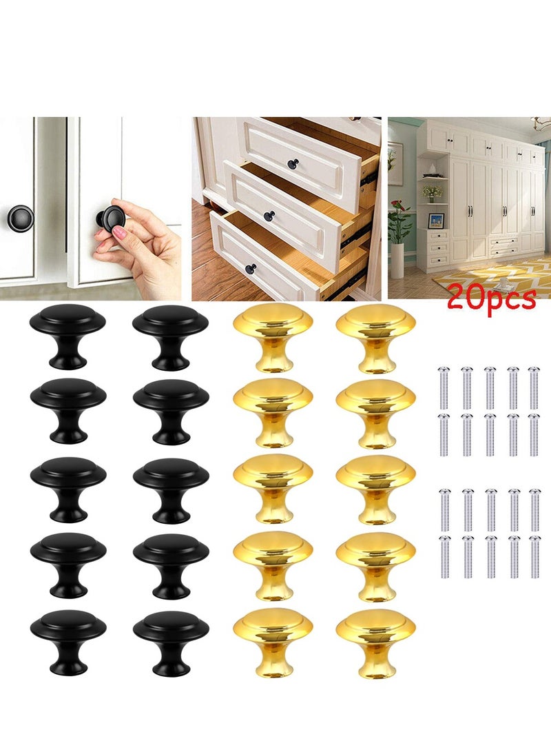 20PCS Cabinet Knobs and Handles Set Stainless Steel Round Drawer Pulls Modern Hardware for Kitchen Dresser Cupboard - Image 1