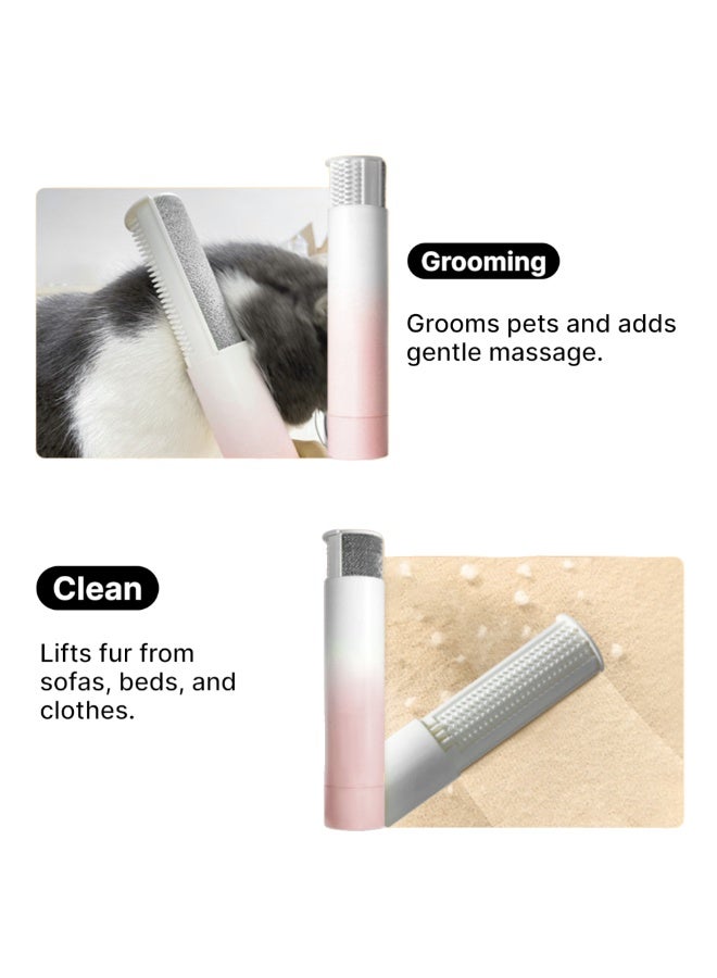 وايلدكايند فرشاة مزيل شعر الحيوانات الأليفة القابلة لإعادة الاستخدام - رولر منظف لينت للكلاب والقطط للأريكة السجاد الفراش الملابس - أداة محمولة صديقة للبيئة - أبيض / وردي - Image 2
