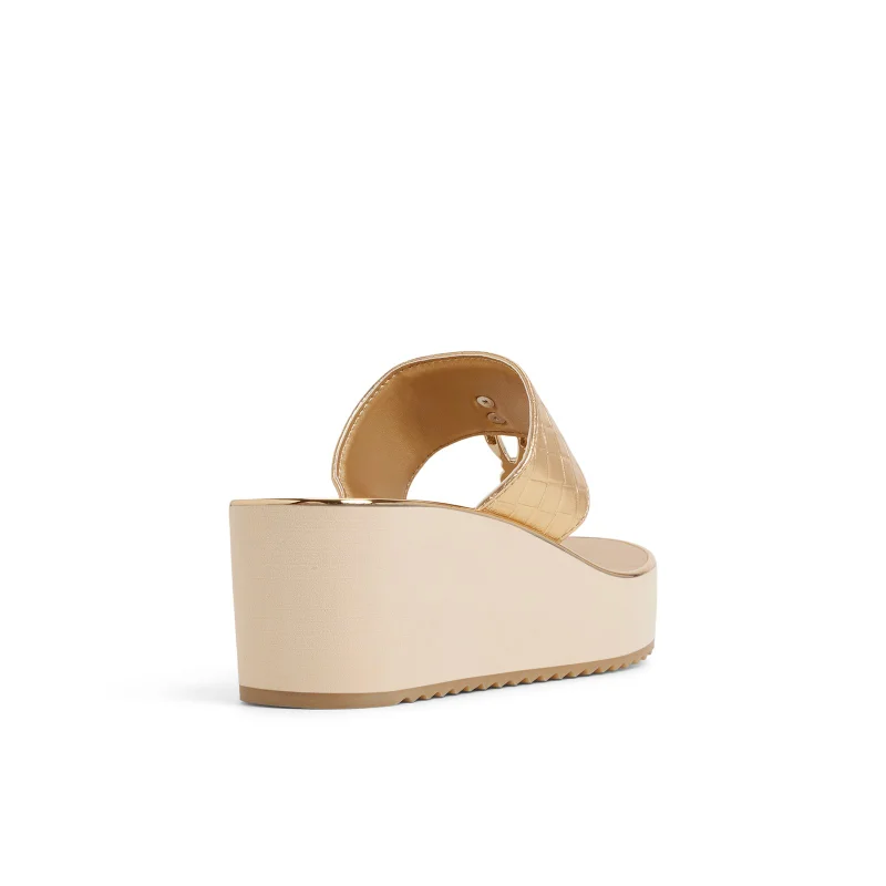 ALDO Penelopy-In Women's Gold Heel Wedges
