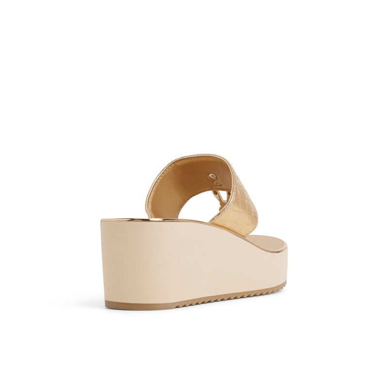 الدو صنادل ويدج بكعب ذهبي نسائية من بنلوبي - Image 2