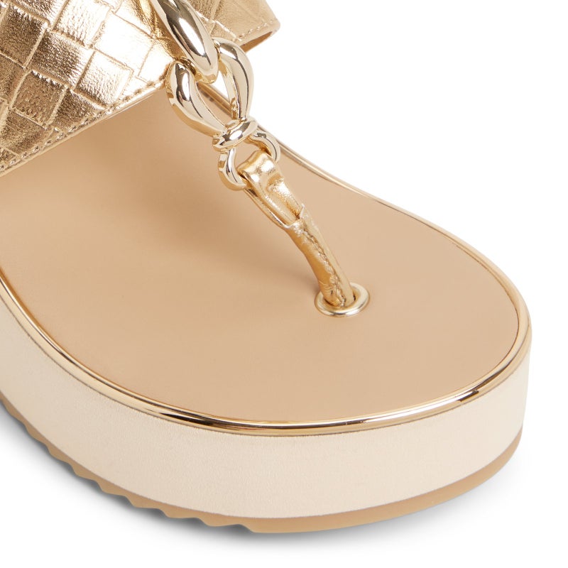 الدو صنادل ويدج بكعب ذهبي نسائية من بنلوبي - Image 5
