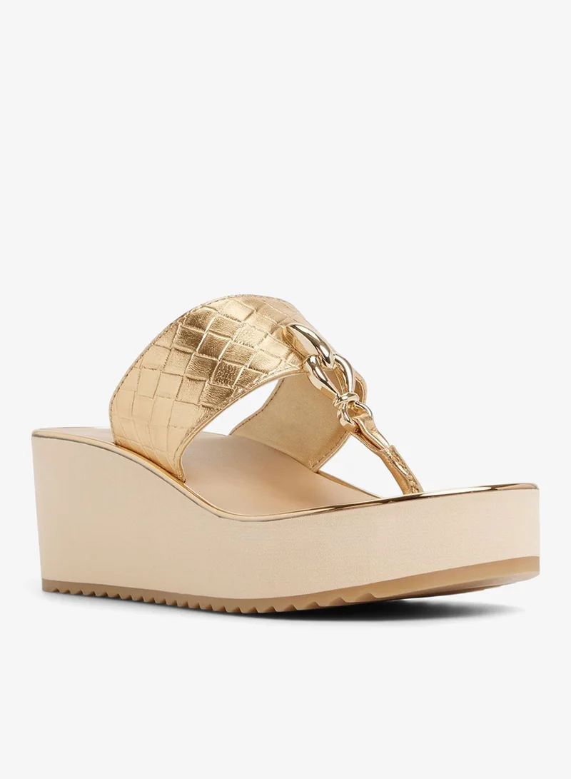ALDO  Penelopy-In Women's Gold Heel Wedges for Women | Best Price UAE